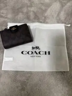 COACH 二つ折り財布 ブラック