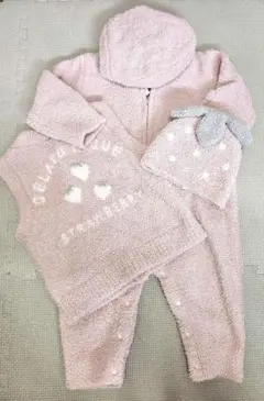 ジェラートピケ　ベビーロンパース3点セット ジェラピケ