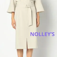 【値下げ中】NOLLEY'S 膝下丈 タイトスカート ベルト付き ウォッシャブルのサムネイル