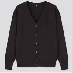 UNIQLO ブラック Vネック カーディガン S