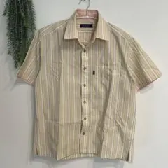 【美品・最終値下げ】ゴールデンベア　ストライプ　半袖シャツ　Mのサムネイル