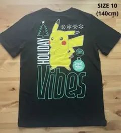 ポケモン　ピカチュウ　クリスマスTシャツ(size10) 約140cm