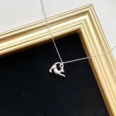 No.760 ハンドメイド　猫のネックレス（シルバー）