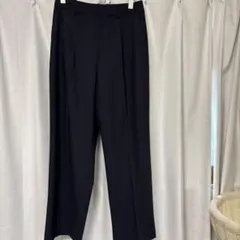 UNIQLO タックワイドパンツ（ネイビー） Lサイズ