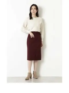 NATURALBEAUTYBASIC☆バックルベルトストレートスカート