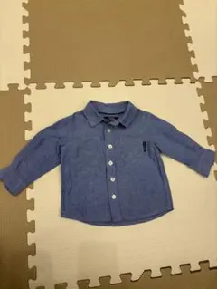 コットン青シャツ サイズ90