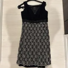 ROPÉ ノースリーブ ワンピース 7号 黒白