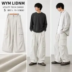 WYM LIDNM テック ワイドカーゴパンツ S 実寸Lサイズのサムネイル