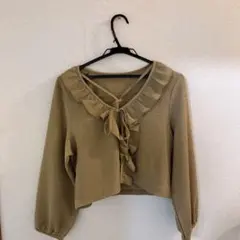 グレイル　GRL ふくれジャガードフリルカーディガンXキャミソールアンサンブル