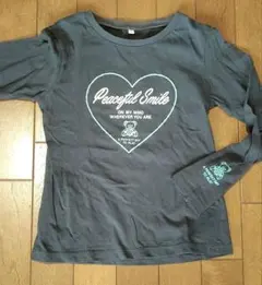 女の子　長袖Tシャツ　グレー 長袖カットソー 140