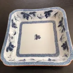 最終値下げ‼️和食器 葡萄柄の角大皿 一
