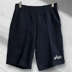 アシックス　ショートパンツ　ウエストゴム　センタープレス　スポーツウェア　M
