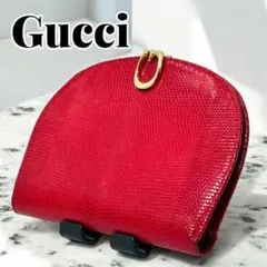 【希少モデル】GUCCI オールドグッチ レザー 半円型 G金具 ２つ折り財布