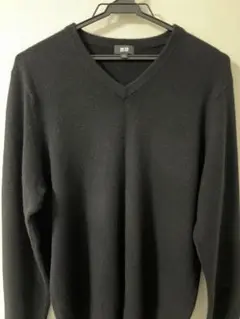 値下げ　美品　UNIQLO カシミアVネック セーター　 Lサイズ　ブラック