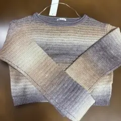 ジーユー　ライトフェアリーグラデーションセーターパープル