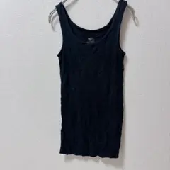 美品✨ブラック　ノースリーブ　キャミソール　春服　夏服　【フリー】コットン