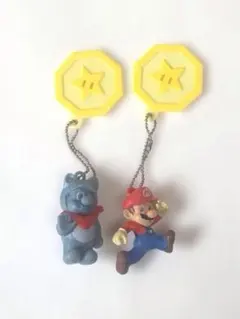 【非売品】スーパーマリオ3Dランド 地蔵マリオ キーホルダーマスコット 2個
