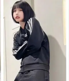 〈美品〉adidas アディダス【XL】黒 あのちゃん O