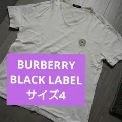 レア BURBERRY BLACK LABEL VネックTシャツ サイズ4