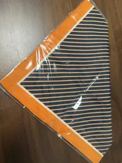 KBF ストライプスカーフ ネイビーオレンジ