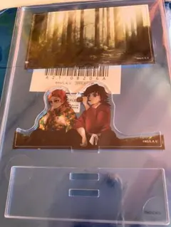 鬼滅の刃　柱稽古編リアルタイムカフェ　ミニジオラマアクリルスタンド冨岡義勇・錆兎