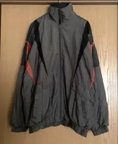 ヴィンテージ ナイロン ジャケット グレー オレンジ ブラック 古着 L 黒