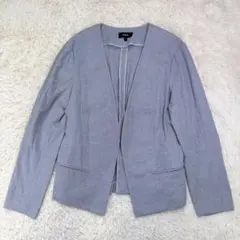 【美品】theory セオリー　コットン　ノーカラー　テーラードジャケット　XL