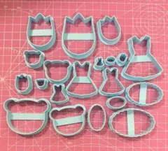 SALE クッキー型セット チューリップ・くま・ドレス・波型オーバル