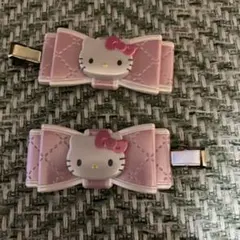 ハローキティ　前髪クリップ　ヘアピン　2個セット