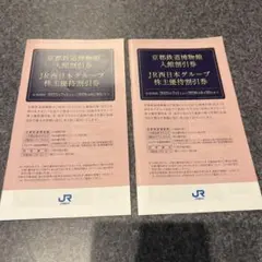 JR西日本グループ株主優待割引券冊子×2冊セット