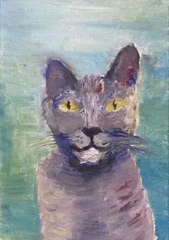 絵画 L.FIUME 猫 希少価値有 値下げ - メルカリ