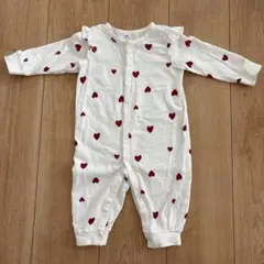 H&M ベビー　ロンパース　カバーオール　ハート柄　68cm 4〜6M