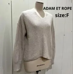 アダムエロペ ADAM ET ROPE プルオーバーニット ベージュ レディース