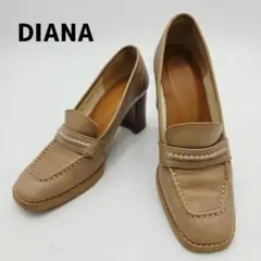 DIANA　ダイアナ　ローファーパンプス　スクエアトゥ　ステッチ　23cm