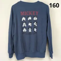 新品同様 160 長袖 トレーナー ディズニー ミッキー 綿混 男児 トップス