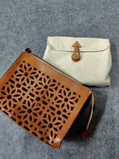 genten カットアウトデザイン ポーチ　再値下げ