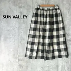 SUNVALLEY サンバレー リネン100% ギンガムチェック フレアスカートのサムネイル