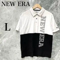 NEW ERA メンズ L 黒 胸ロゴ ポロシャツ ストリートのサムネイル