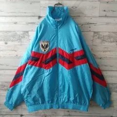 希少サイズ☆アディダス 刺繍ロゴ チームロゴ ナイロンジャケット XL 90s