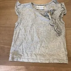 BeBe フリル付きTシャツ 90サイズ グレー