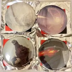 ゴジラ　シン・ゴジラ ドでか缶バッジ　４点セット