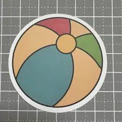 【QQQ-71】防水ステッカー ビーチ 海 南国 ハワイ ハワイアン ボール