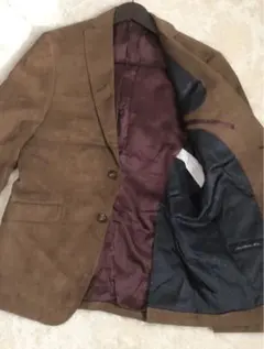 ZARA MAN メンズ　テーラードジャケット　アウター　ベロア　ブラウン