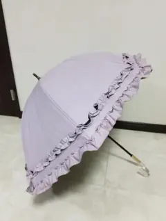 Sun Barrier 100 ピンク日傘2段折 フリル - メルカリ