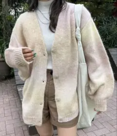グラデーションニットカーディガン nemne store カーディガンのサムネイル