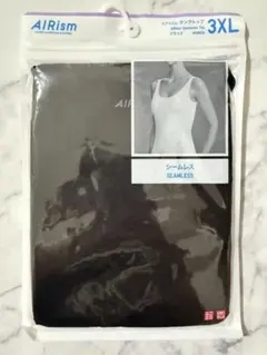 新品★ 3XL ユニクロ エアリズム シームレスタンクトップ 黒 ブラック