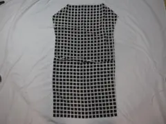 MOGAモガ ノースリーブ ひざ丈ワンピース ブロックチェック柄 クリーニング済