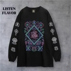 8【美品】LISTEN FLAVOR 麻雀　長袖Tシャツ　黒のサムネイル