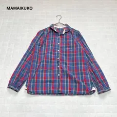 【MAMAIKUKO ママイクコ】チェック柄シャツ　長袖　レディース　F ラフのサムネイル