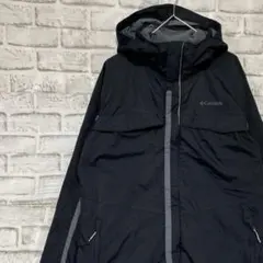 コロンビア　マウンテンパーカー　ブラックXL ロゴ刺繍アウトドア0204